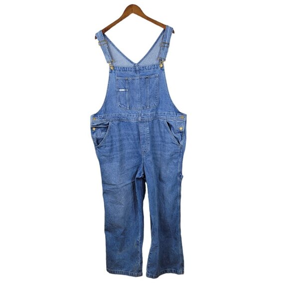H&M Lee Colab Size XXL Denim Jean Bib Overalls Jumper Blue Vintage Carpenter - Picture 2 of 9
